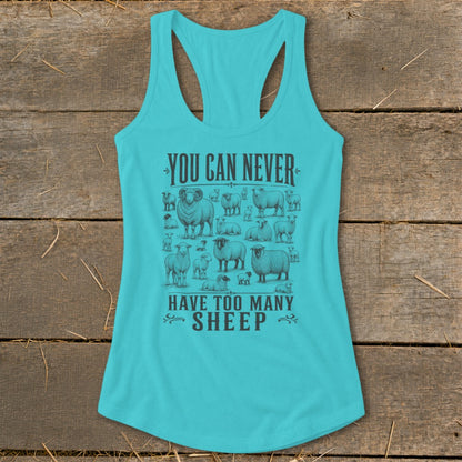 Never Too Many Sheep Racerback Tank
