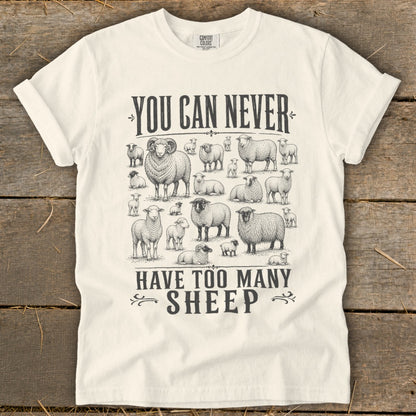 Never Too Many Sheep Signature Tee