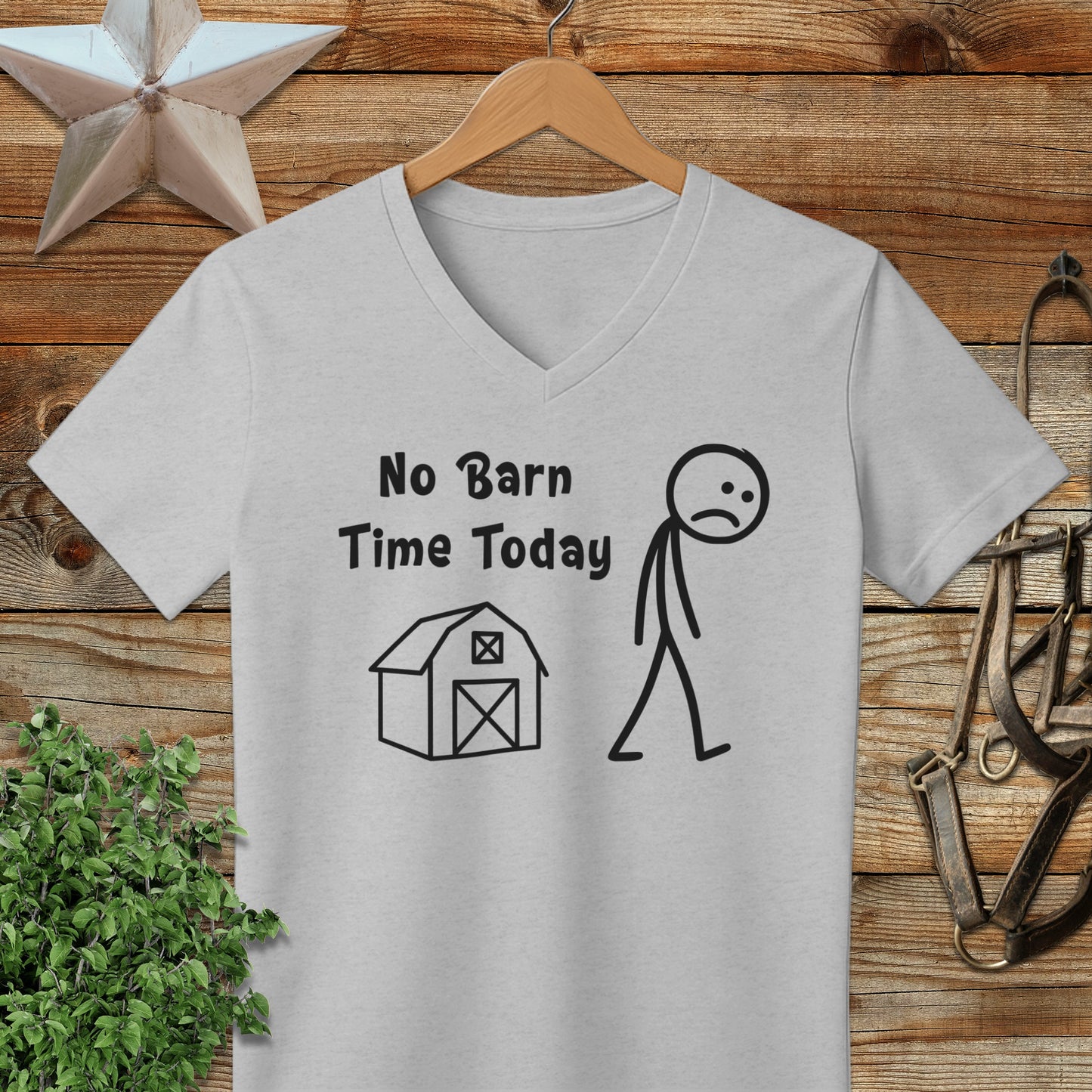 No Barn Time Today V-neck