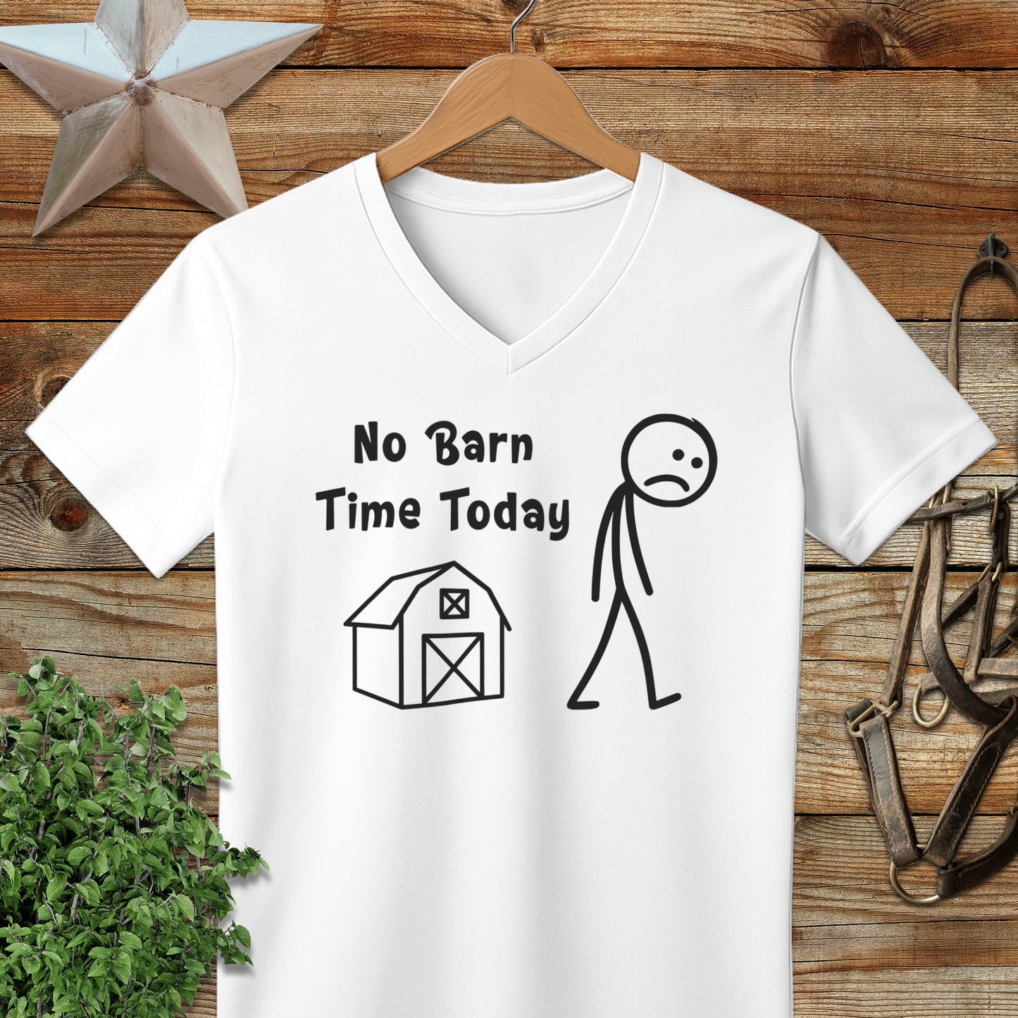 No Barn Time Today V-neck