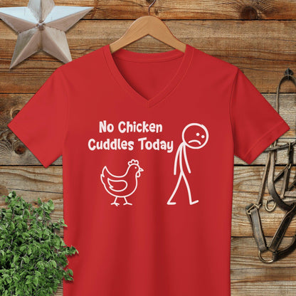 No Chicken Cuddles Today V-neck