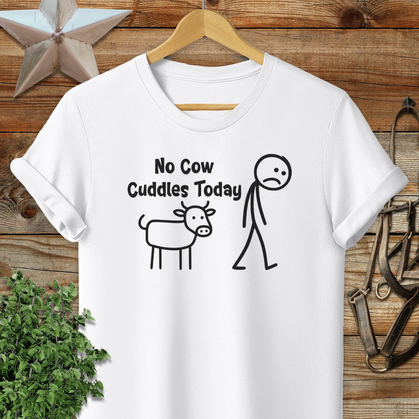 No Cow Cuddles Today Softstyle Tee