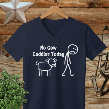 No Cow Cuddles Today V-neck