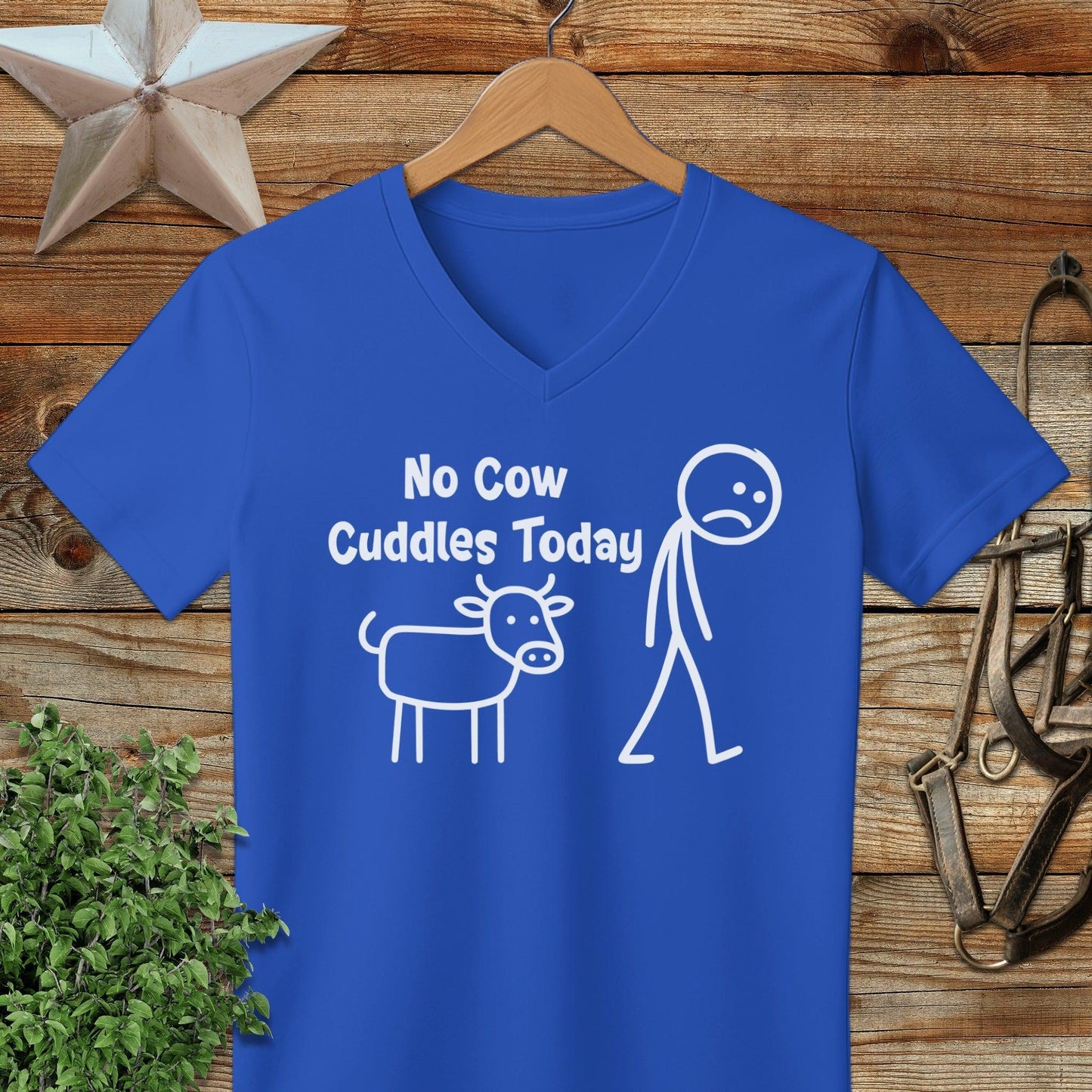 No Cow Cuddles Today V-neck