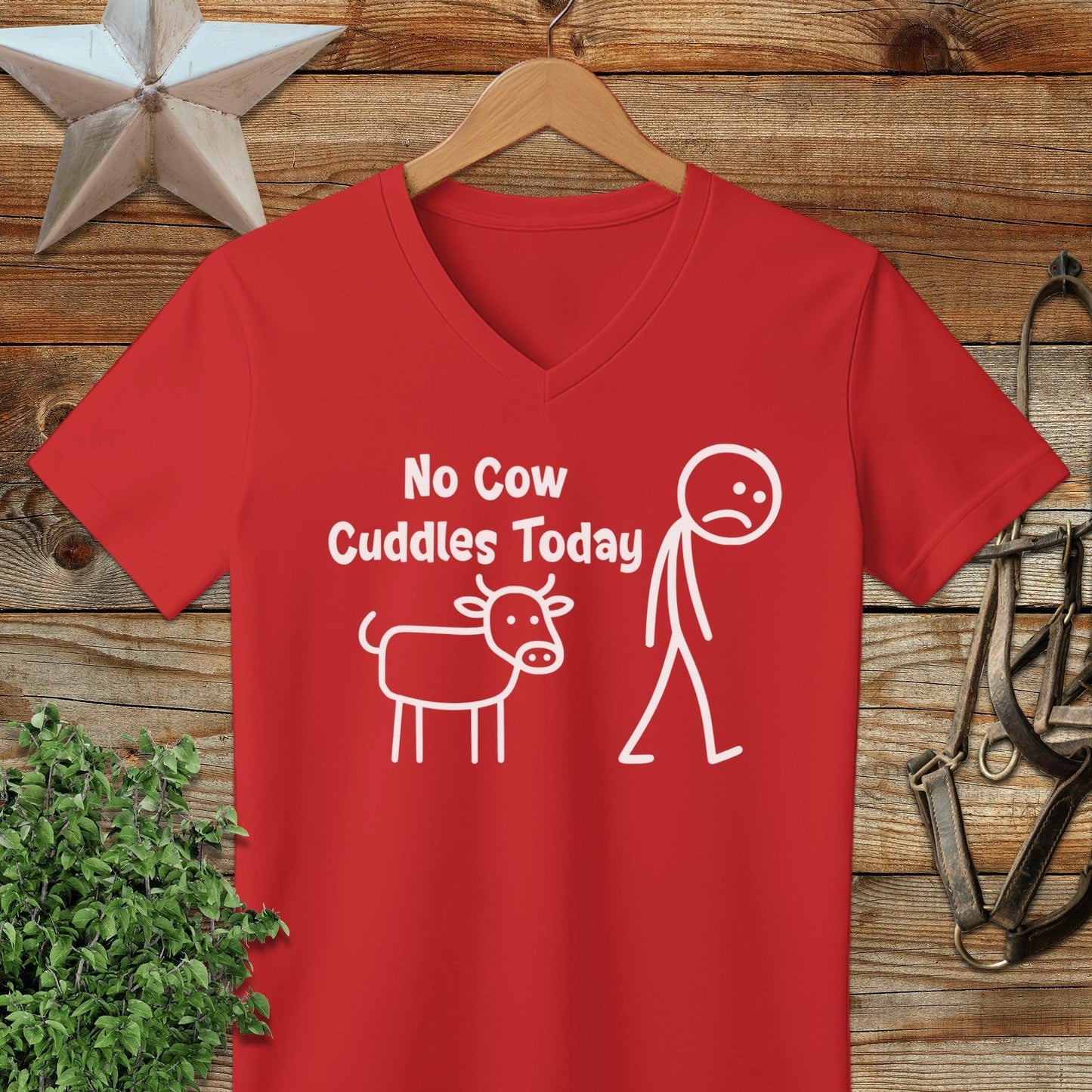 No Cow Cuddles Today V-neck