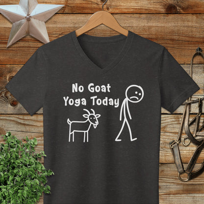 No Goat Yoga Today V-neck