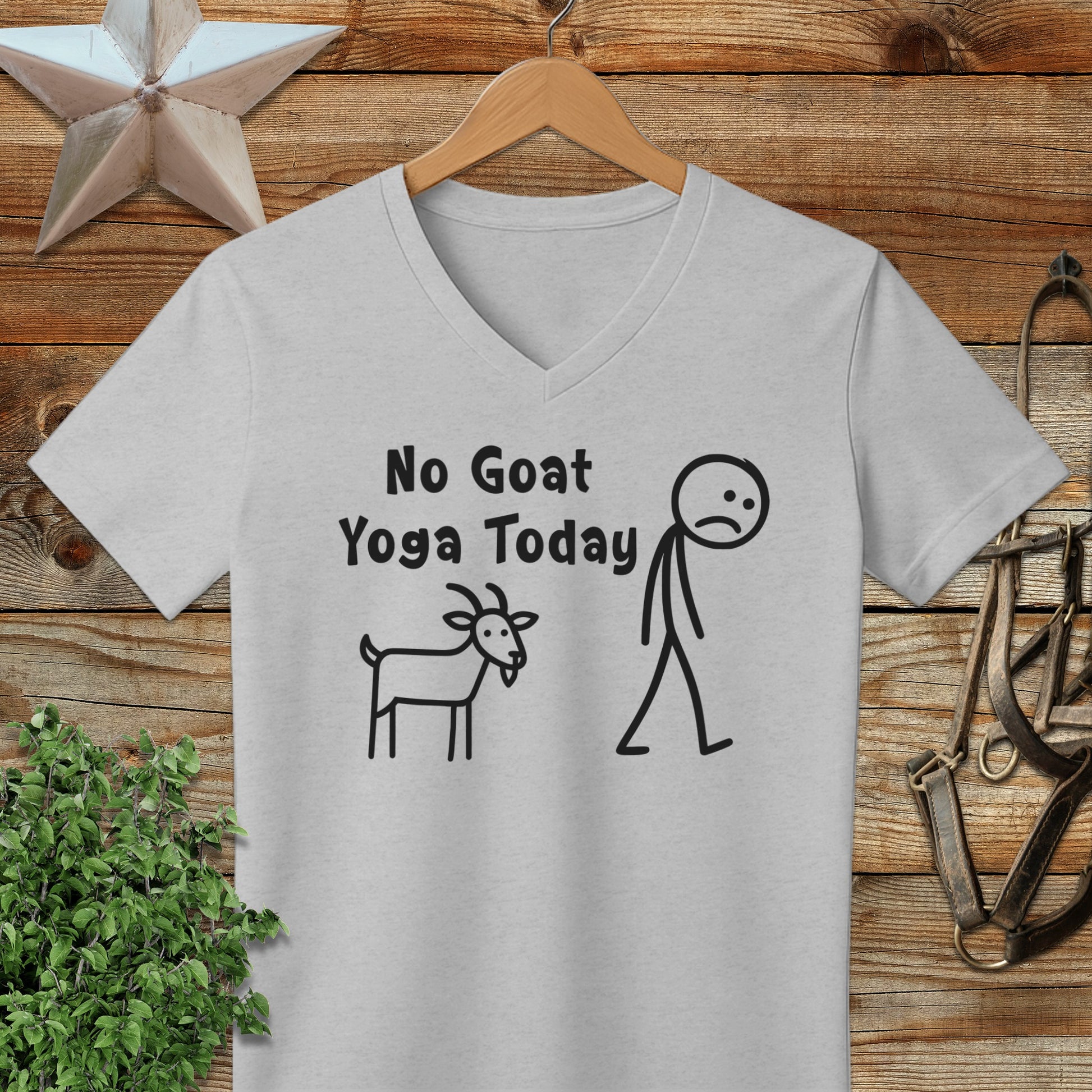 No Goat Yoga Today V-neck