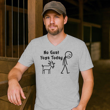 No Goat Yoga Today V-neck