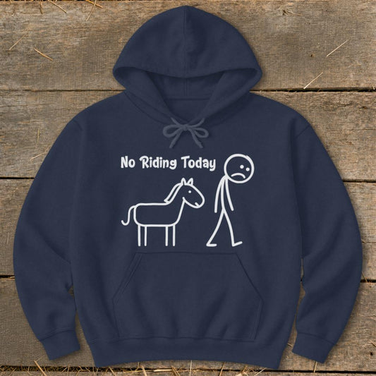 No Riding Today Hoodie - Navy