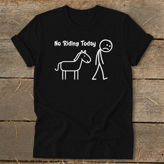 No Riding Today Softstyle Tee - Black