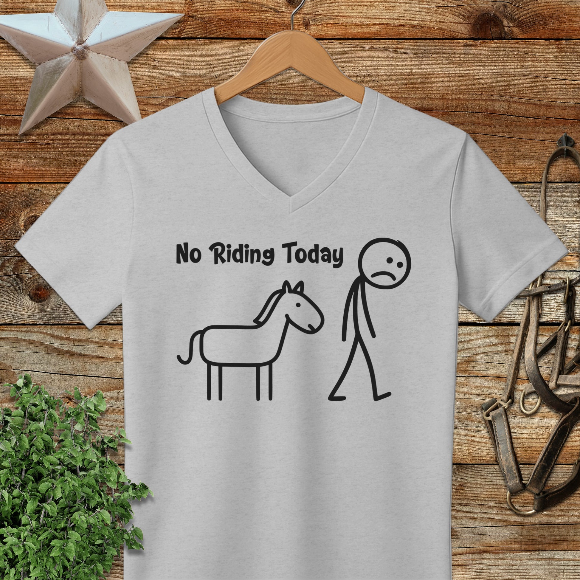 No Riding Today V-neck
