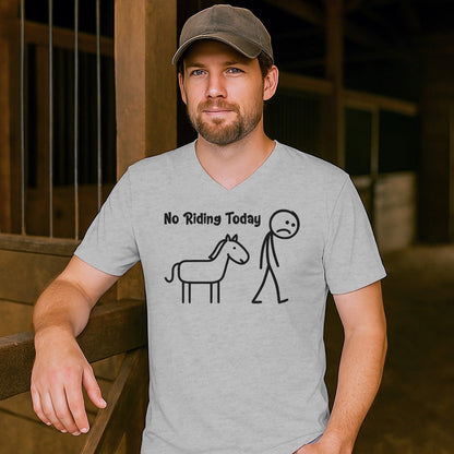 No Riding Today V-neck