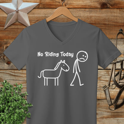 No Riding Today V-neck