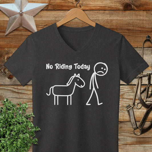 No Riding Today V-neck