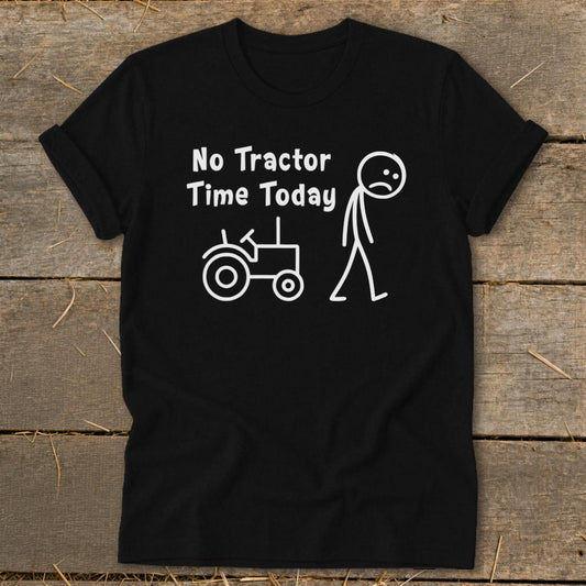 No Tractor Time Today Softstyle Tee - Black