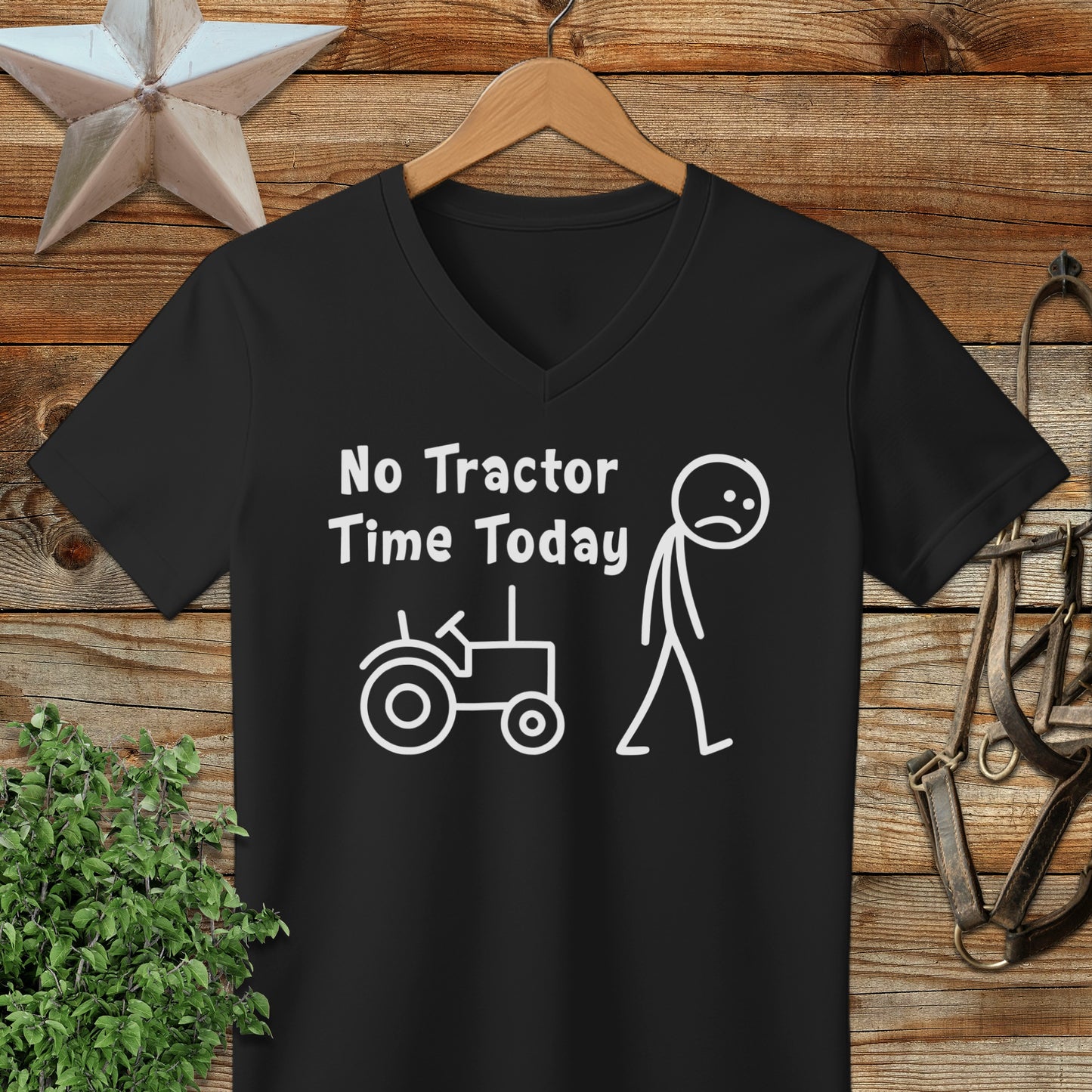 No Tractor Time Today V-neck
