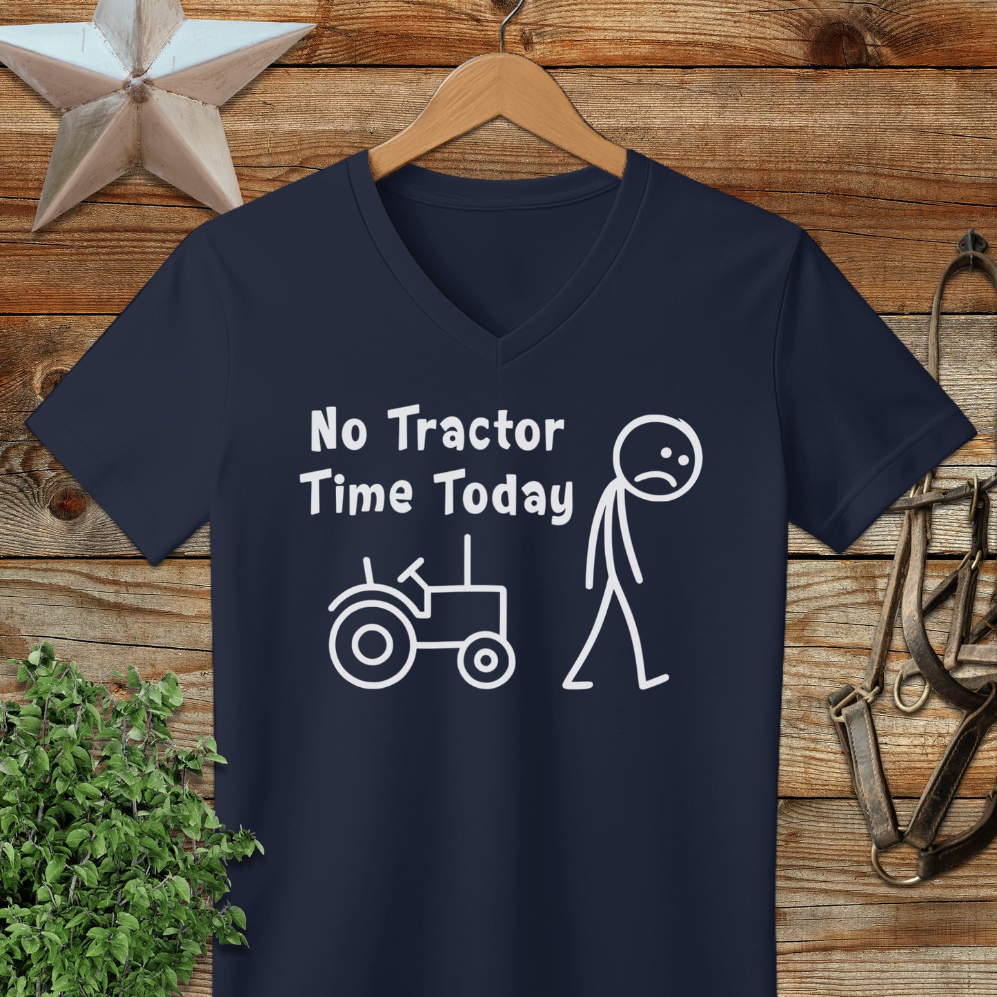 No Tractor Time Today V-neck