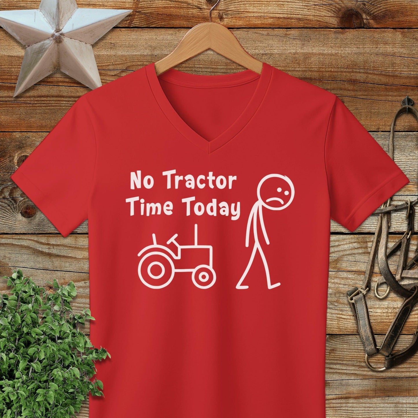 No Tractor Time Today V-neck