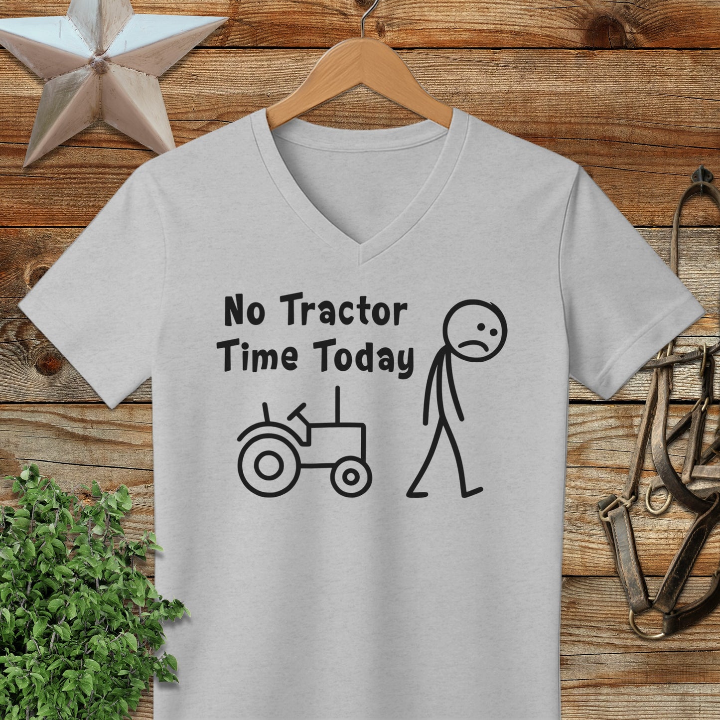 No Tractor Time Today V-neck