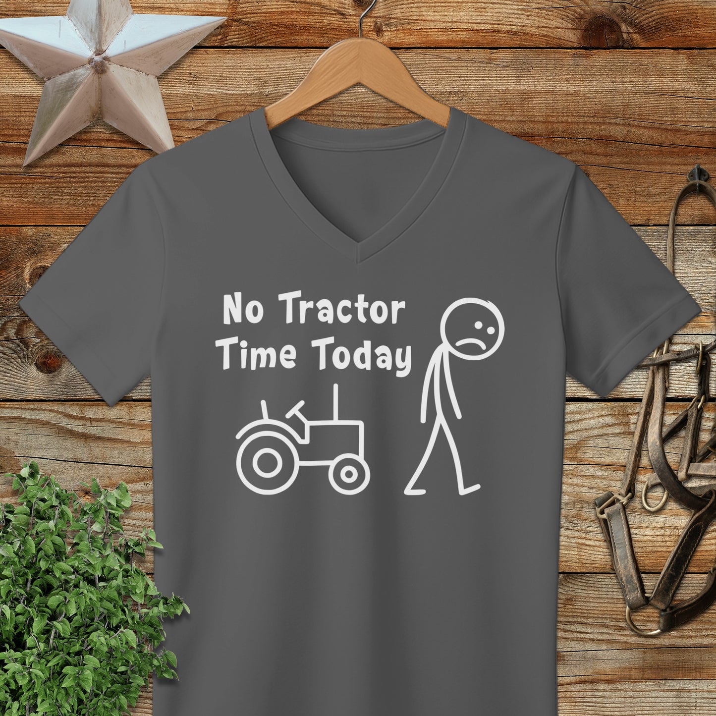 No Tractor Time Today V-neck