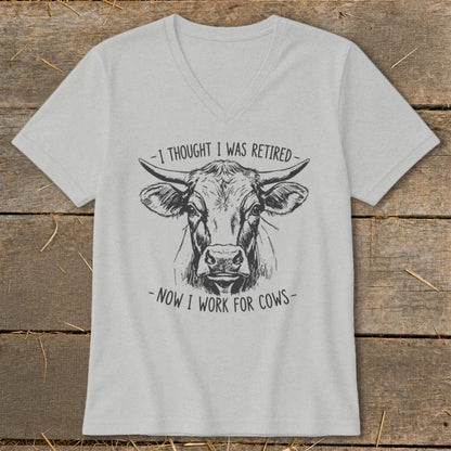 Now I Work for Cows V-neck