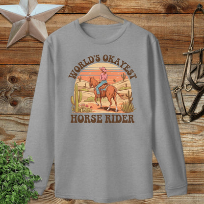 Okayest Horse Rider Long Sleeve Tee