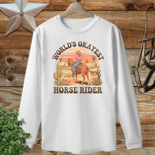 Okayest Horse Rider Long Sleeve Tee
