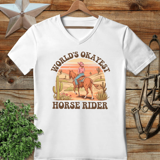 Okayest Horse Rider V-neck