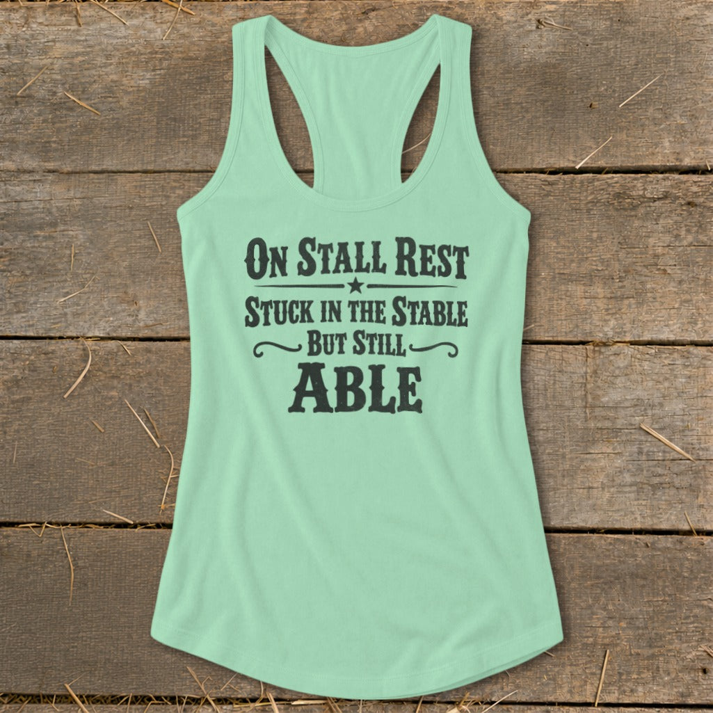 On Stall Rest Racerback Tank