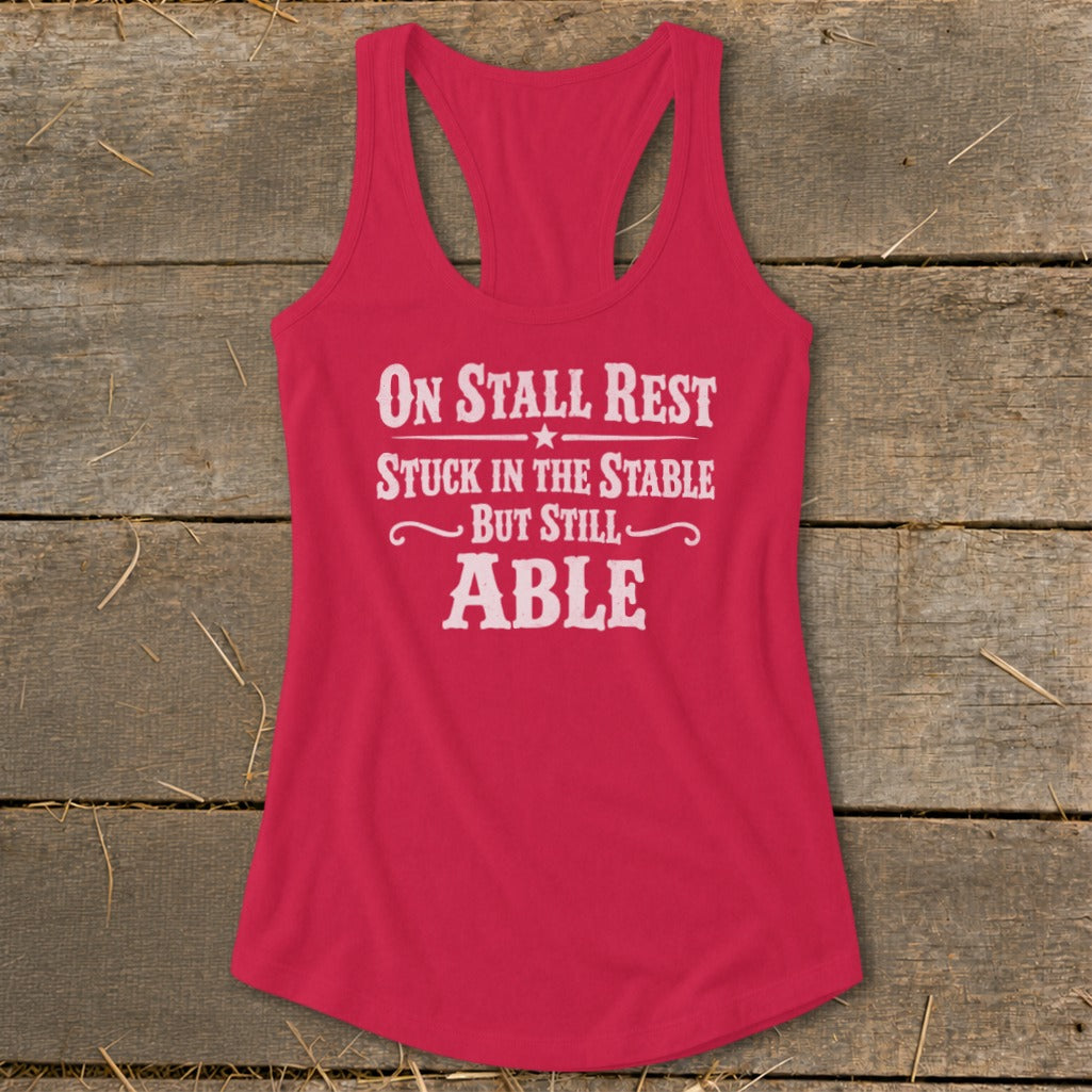 On Stall Rest Racerback Tank