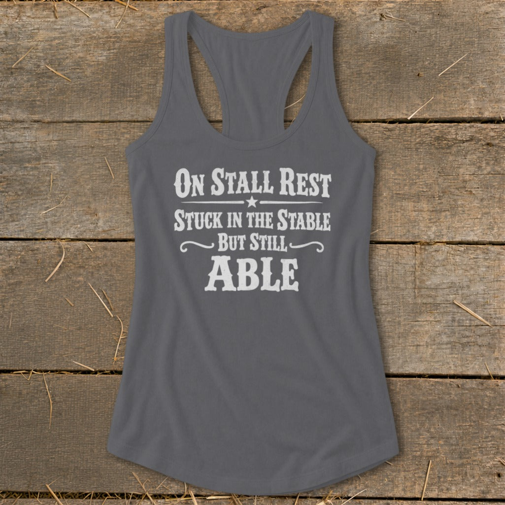 On Stall Rest Racerback Tank