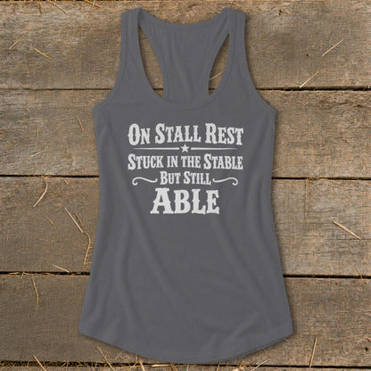 On Stall Rest Racerback Tank