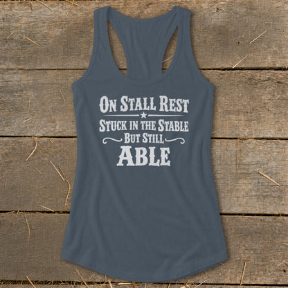 On Stall Rest Racerback Tank