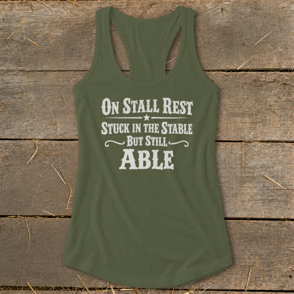 On Stall Rest Racerback Tank