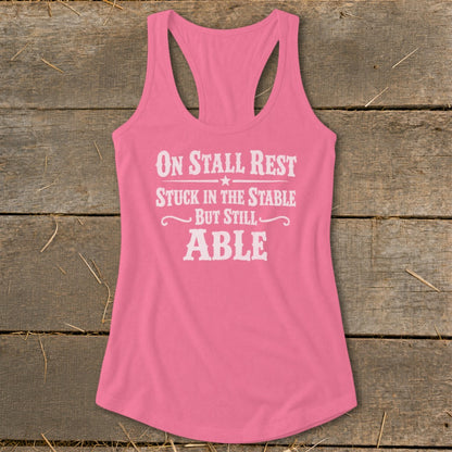 On Stall Rest Racerback Tank