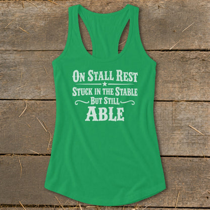 On Stall Rest Racerback Tank
