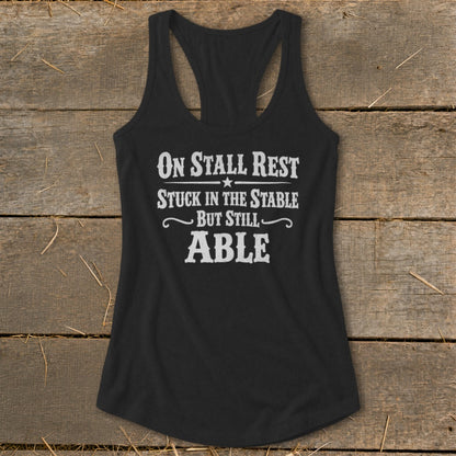 On Stall Rest Racerback Tank