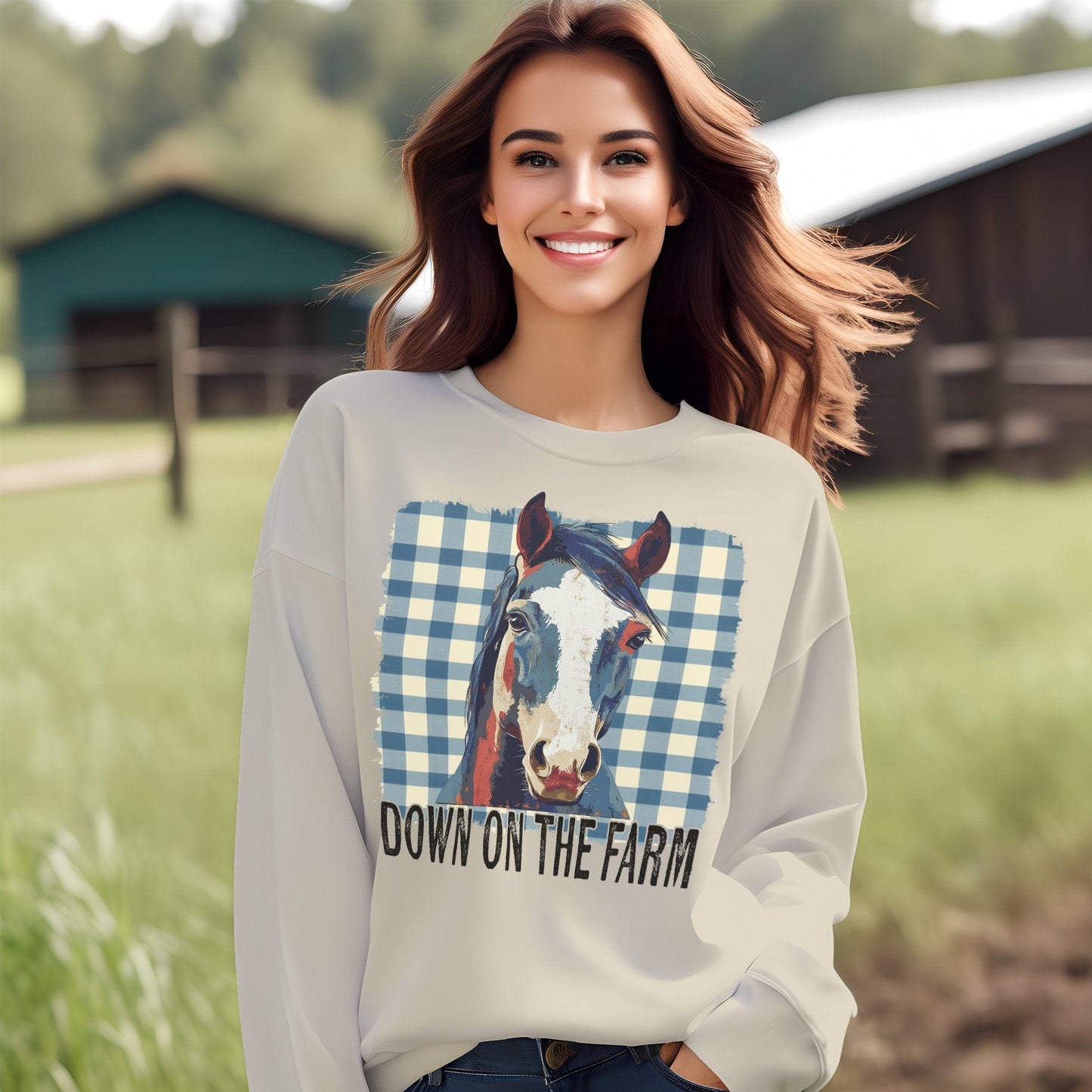 On The Farm Horse Sweatshirt