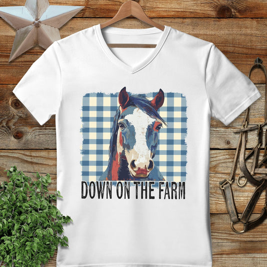 On The Farm Horse V-neck