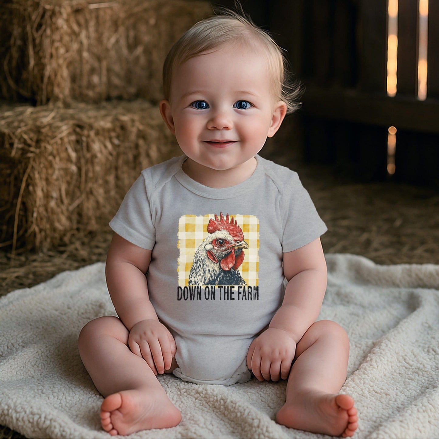 On the Farm Chicken Bodysuit (Baby)