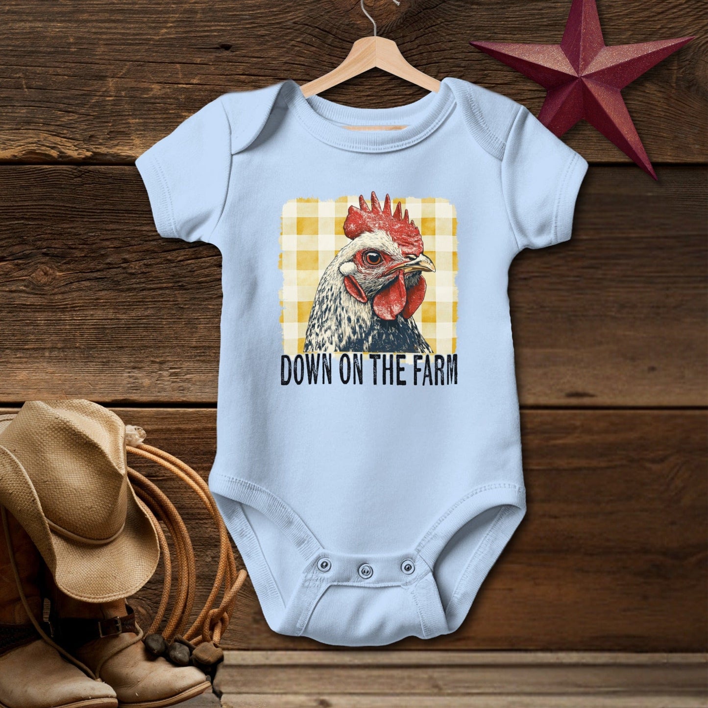 On the Farm Chicken Bodysuit (Baby)