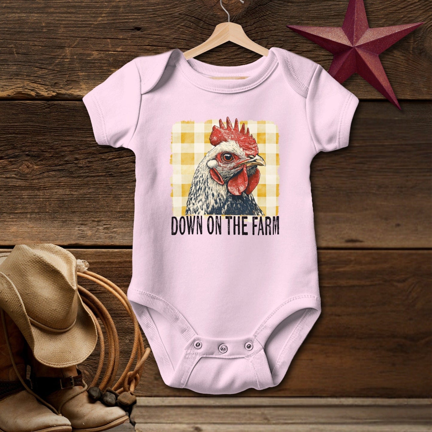 On the Farm Chicken Bodysuit (Baby)