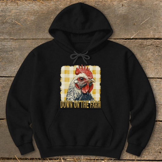 On the Farm Chicken Hoodie - Black