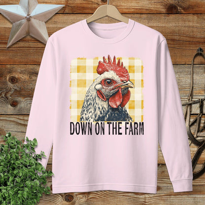 On the Farm Chicken Long Sleeve Tee