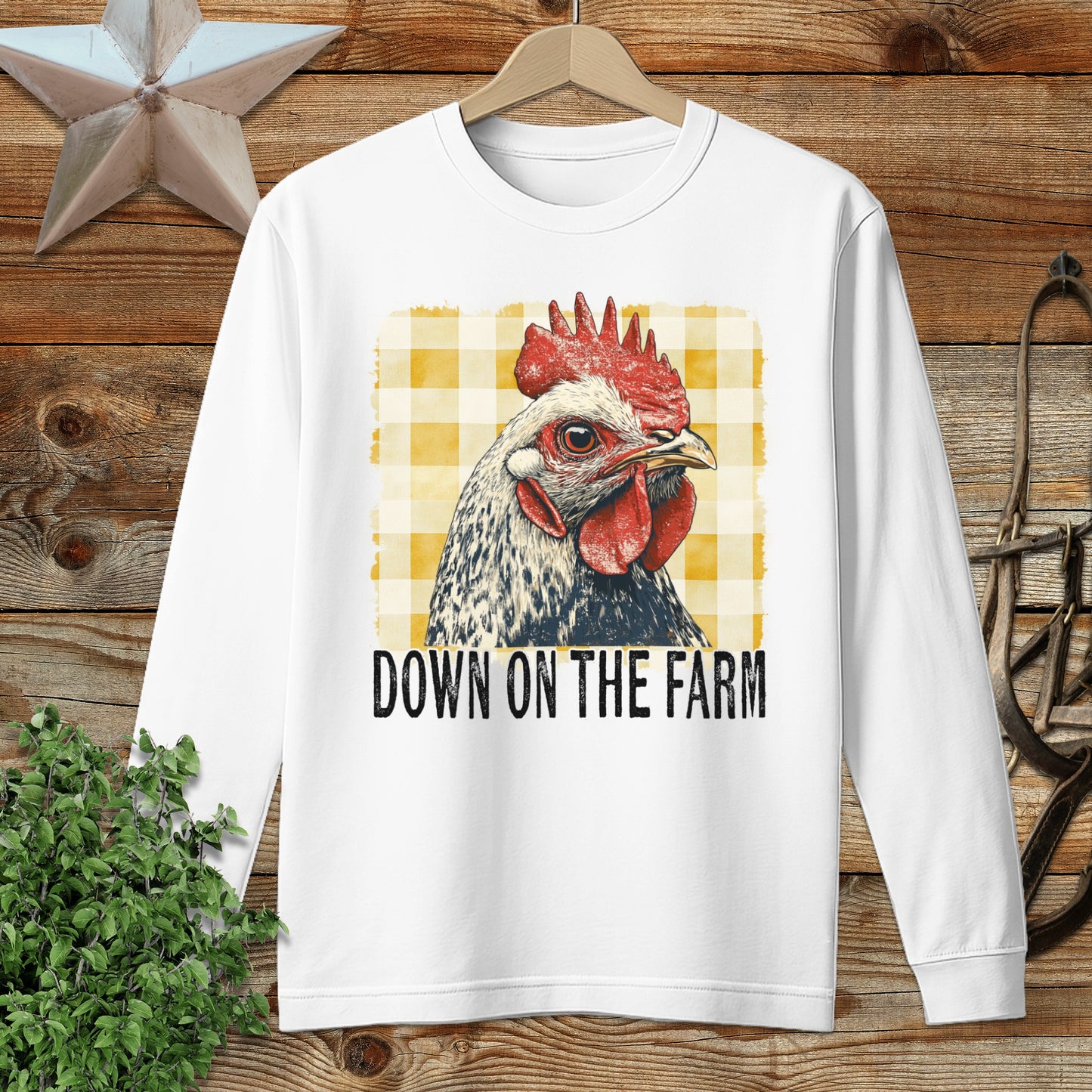 On the Farm Chicken Long Sleeve Tee