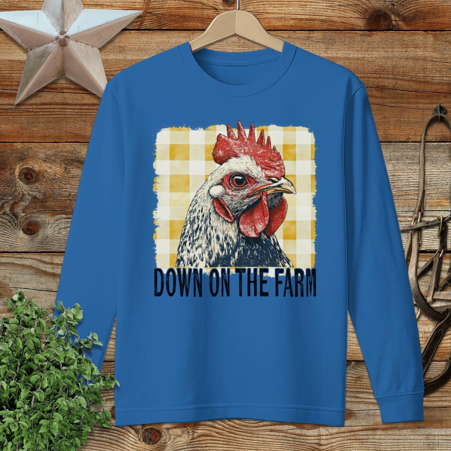 On the Farm Chicken Long Sleeve Tee