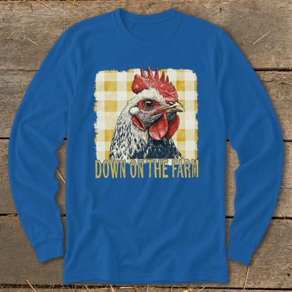 On the Farm Chicken Long Sleeve Tee