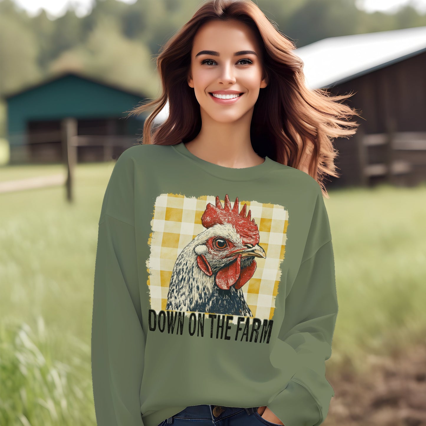 On the Farm Chicken Sweatshirt