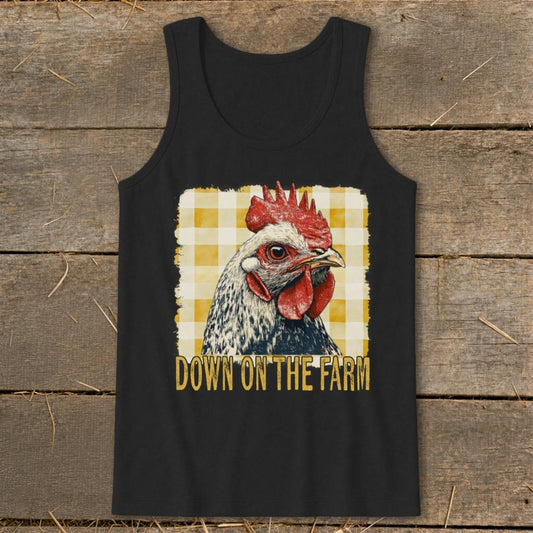 On the Farm Chicken Tank Top - Black