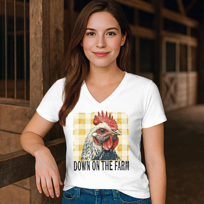 On the Farm Chicken V-neck